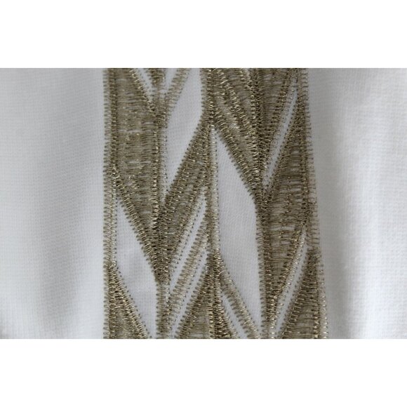 V Christina Sz 2 x 30 Ivory Gold Embroidered Rayon Poly Spandex Pant - Picture 5 of 10
